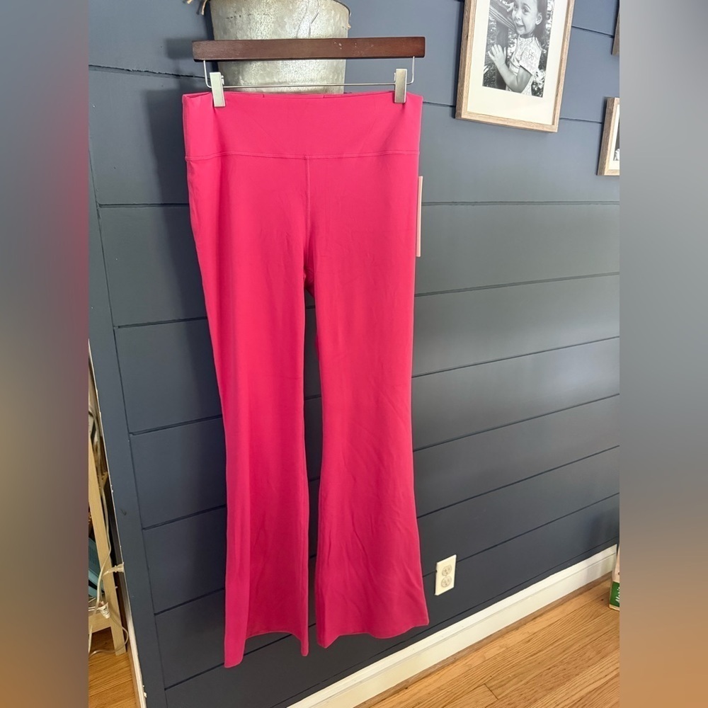 Lululemon High Rise Nulu Flare Groove leggings In Raspberry Coulis size 12 - Picture 3 of 5